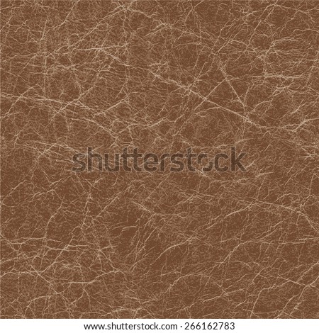 Seamless brown natural leather texture, detalised vector background