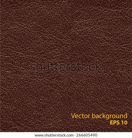 Seamless brown natural leather texture, detalised vector background.