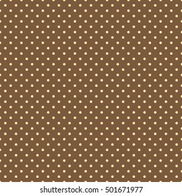 Seamless brown polka dot background