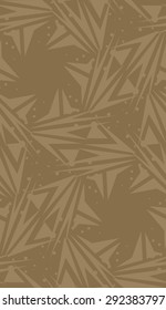 Seamless brown spinning star shaped background pattern