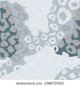 Seamless Brown Spring Retro Animal Ornament Texture. Black Repetitive Nature Modern Zoo, Seamless Decor Print. Repeated Camo Leather Element Vector.