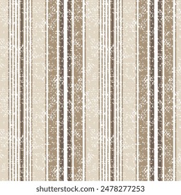 Seamless brown summer theme theme farmhouse style stripes texture. simple vertical stripe textured Woven linen cloth pattern background.