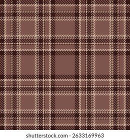 Seamless Brown Tartan Check plaid pattern background for textile design .Perfect for textile or print design. vector illustration.