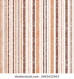 Seamless brown theme farmhouse style multi stripes texture.Woven linen vertical stripe texture background pattern.