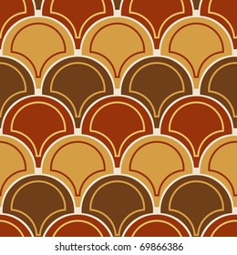 Seamless brown tile vector pattern