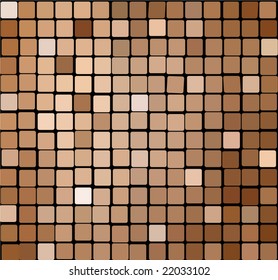 Seamless brown tiles mosaic background