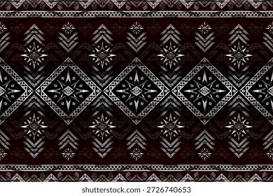 Tela tribal marrón sin costuras