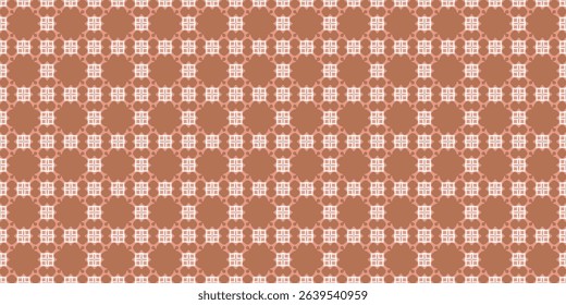 Seamless brown vector pattern with intertwined geometric shapes. Abstract artistic backdrop for textile, paper, fabric, covers, wallpaper and other surfaces.