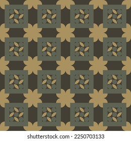 seamless brown victorian geometric pattern with mosaic ornament