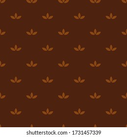 Seamless brown vintage petals floral textile pattern vector