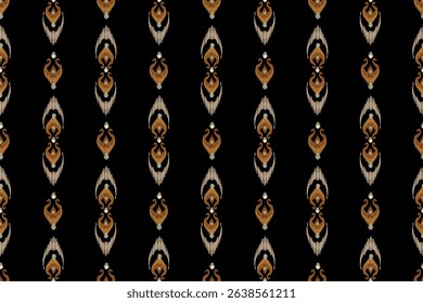 Seamless brown white  Ikat pattern with soft textile texture. Traditional ethnic design with modern elegance, perfect for fabric, textile printing, fashion design, home decor, and digital backgrounds.