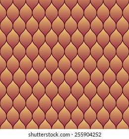 Seamless brownish vintage ogee gradient pattern vector