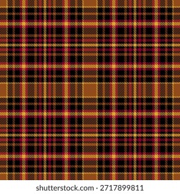 Padrão de verificação de cor marrom e vermelho contínuo. Desenho xadrez para impressões.Repetição do padrão.  Tecido tartan repetido.Vetor escocês fabriс.Ekose texture.Madras flannel.Checker line.Stripe gingham.