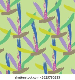 Seamless brush grass, like fabric print. Suit for package design, wallpaper, fashion print, Housing wallpaper, arty-crafty. 
