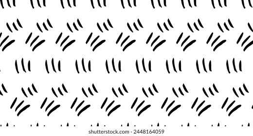 Seamless brush pattern,  hand drawn geometry background