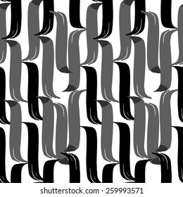 Seamless brush pen hand drawn doodle pattern. Vector background grunge texture