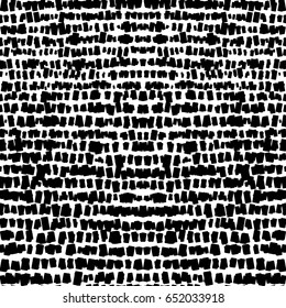 Seamless brush pen textile doodle pattern grunge texture.Trendy modern ink artistic design with authentic,unique scrapes, watercolor blotted background for cards, invitations, posters, banners.
