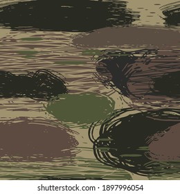 Seamless Brush Stroke Camouflage Pattern for your web design.