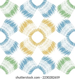 Nahtloser Pinselstrich als Blumenmuster. Geeignet für Ornamente, Dekoration, Textilien, grafische Tapeten.