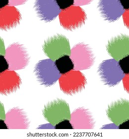 Seamless  brush stroke as  floral pattern. Suit for ornament, decoration, textile, graphic wallpaper.
