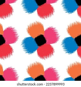 Seamless  brush stroke as  floral pattern. Suit for ornament, decoration, textile, graphic wallpaper.