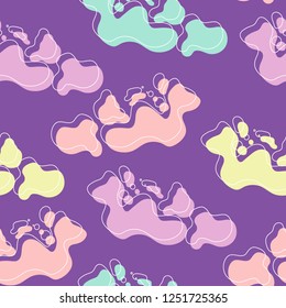 Seamless brush stroke pattern. Vector background with colorful paint. Template for wrapping paper, wallpaper, textile, card