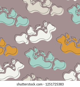 Seamless brush stroke pattern. Vector background with colorful paint. Template for wrapping paper, wallpaper, textile, card