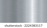 Seamless brushed metal texture. Vector steel background with scratches.