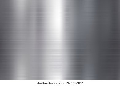 Seamless brushed metal texture. Vector steel background with scratches.