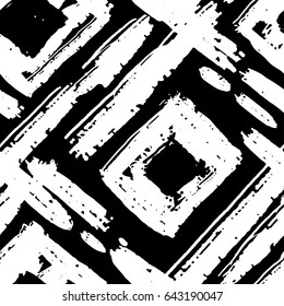 Seamless brushpen doodle pattern grunge texture.Trendy modern ink artistic design with authentic and unique scrapes, watercolor blotted background for a logo, cards, invitations, posters, banners.