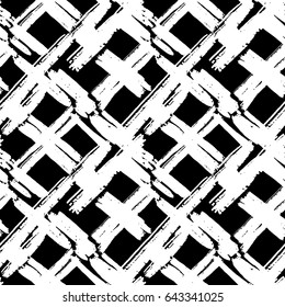 Seamless brushpen doodle pattern grunge texture.Trendy modern ink artistic design with authentic and unique scrapes, watercolor blotted background for a logo, cards, invitations, posters, banners.