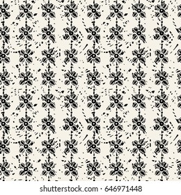 Seamless brushpen doodle pattern grunge texture.Trendy modern ink artistic design with authentic and unique scrapes, watercolor blotted background for a logo, cards, invitations, posters, banners.