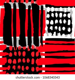 Seamless brushpen textile doodle pattern grunge texture.Trendy modern ink artistic design with authentic,unique scrapes, watercolor blotted background for a logo, cards, invitations, posters, banners.