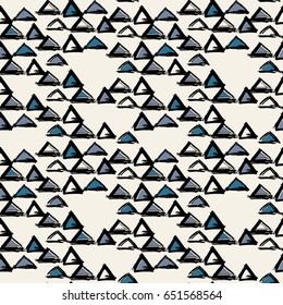Seamless brushpen textile doodle pattern grunge texture.Trendy modern ink artistic design with authentic,unique scrapes, watercolor blotted background for a logo, cards, invitations, posters, banners.