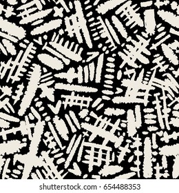 Seamless brushpen textile doodle pattern grunge texture.Trendy modern ink artistic design with authentic,unique scrapes, watercolor blotted background for a logo, cards, invitations, posters, banners.
