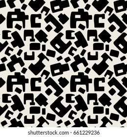 Seamless brushpen textile doodle pattern grunge texture.Trendy modern ink artistic design with authentic,unique scrapes, watercolor blotted background for a logo, cards, invitations, posters, banners.
