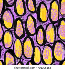 Seamless brushpen textile doodle pattern grunge texture.Trendy modern ink artistic design with authentic,unique scrapes, watercolor blotted background for a logo, cards, invitations, posters, banners.