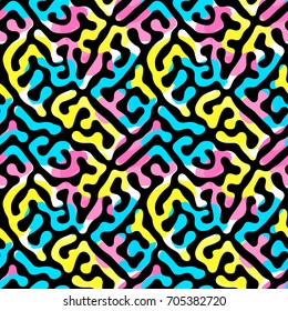 Seamless brushpen textile doodle pattern grunge texture.Trendy modern ink artistic design with authentic,unique scrapes, watercolor blotted background for a logo, cards, invitations, posters, banners.