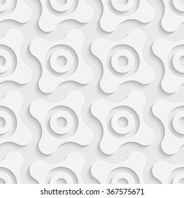Seamless Bubble Pattern. Vector Soft Background. Regular White Texture