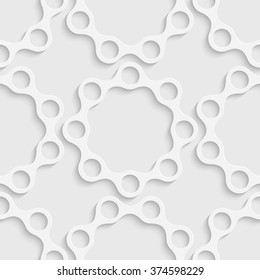 Seamless Bubble Pattern. Vector Soft Background. Regular White Texture