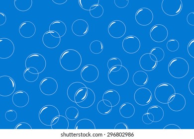 Seamless Bubbles at blue background
