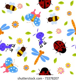 seamless bug pattern