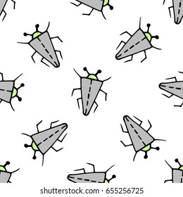 Seamless Bugs Pattern Bugs Pattern Thin Stock Vector (Royalty Free ...