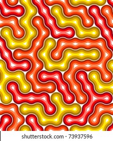 Seamless bulb pattern with hot 3D elements