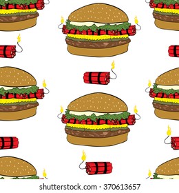Seamless burgers with dynamite