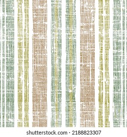 Seamless burn colors grunge style shabby stripe summer pattern.Seamless print pattern design natural earth tone canvas linen texture simple thin and thick vertical lines