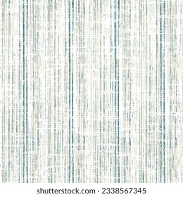 Seamless burn colors grunge style shabby stripe spring pattern.Seamless print pattern design natural green with blue canvas linen texture simple thin and thick vertical lines