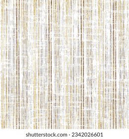 Seamless burn colors grunge style shabby stripe spring pattern.Seamless print pattern design natural earthy yellow canvas linen texture simple thin and thick vertical lines