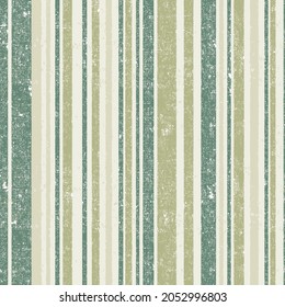 Seamless burn green grunge style shabby stripe pattern. Vector illustration for your design.strips seamless vector background. Vivid vertical lines stains vector graphics. Ornament 
