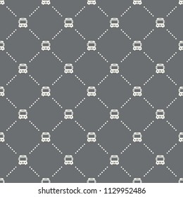 seamless bus pattern on a dark background. bus icon creative design. Can be used for wallpaper, web page background, textile, print UI/UX